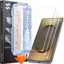 SMARTDEVIL [3 Pack for Samsung Galaxy S25 Screen Protector, Finger Print Reader Compatible, Fast & Easy Installation, Clear 9H Tempered Glass Film, Alignment Frame [Dust-Free & Bubble-Free]