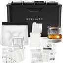 Berlinzo Premium Clear Ice Cube Maker with Conversation Ice Prints  8 Large 2.1" Crystal Clear Ice Squares  Giftable Idea for Party, Game Night & Just for Fun  Includes Storage Bag (Non-Electric)