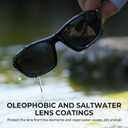 KastKing Dugan Polarized Sport Sunglasses for Men and Women, Ideal for Driving Fishing Cycling Running, UV Protection (Frame: Black/Lens: Smoke)