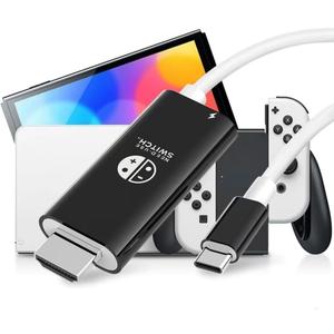 Switch Dock for NS/OLED Mode, 1.8M/6FT HDMI for Nintendo, Type C to HDMI TV Adapter with 1080P60Hz Output, 100W PD Charging Port, Not for Switch 2