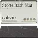 Quick Dry Shower Stone Bath Mat, Super Absorbent & Non-Slip 24 x 16 Inch Diatomaceous Earth Mat, Durable & Easy to Clean Diatomite Bath Mat for Bathroom Floor/Kitchen (Charcoal), 23.5 Inches X 15.5 Inches