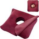 Ear Piercing Pillow for Side Sleepers with Ear Inflammation & Pressure, Soft Velvet Adjustable Ear Guard Pillow with Removable & Washable Cover (,Pillow & Cover)