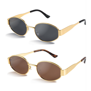 livho 2025 Trendy Oval Sunglasses - Stylish Polarized Shades for Everyday - Retro Metal Frames