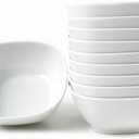 4.4-inch Melamine Dessert Bowl Kids Plastic Bowls,Small Bowl For Ice Cream Snacks Rice Salad Soup Cereal.Set of 10(White)