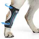 Marnonsis Dog Back Leg Braces, Supportive Dog Hock Brace for Rear Leg Stability & Pain Relief, Breathable Wrap Used for Canine Arthritis, Sprains, Post-Surgery Joint Recovery, Dark Black L