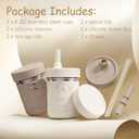 Fimibuke Toddler Cups Spill Proof, 8 OZ Sippy Cups for Kids Girl Boy, Leak Proof Stainless Steel Tumbler with Lid, Silicone Straw & Sleeve, BPA Free Dishwasher Safe Water Bottle Snack Container 2 Pack  Khaki/Beige, 8 Ounces