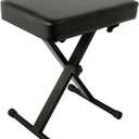 Yamaha OEM PKBB1 Adjustable Padded Keyboard X-Style Bench, Black, 19.5 inches