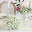 rongflower Babys Breath Artificial Flowers,30 Pcs White Gypsophila Greenery Sprays,Real Touch Flowers for Wedding Bouquets Centerpieces Floral Arrangements and Decorations