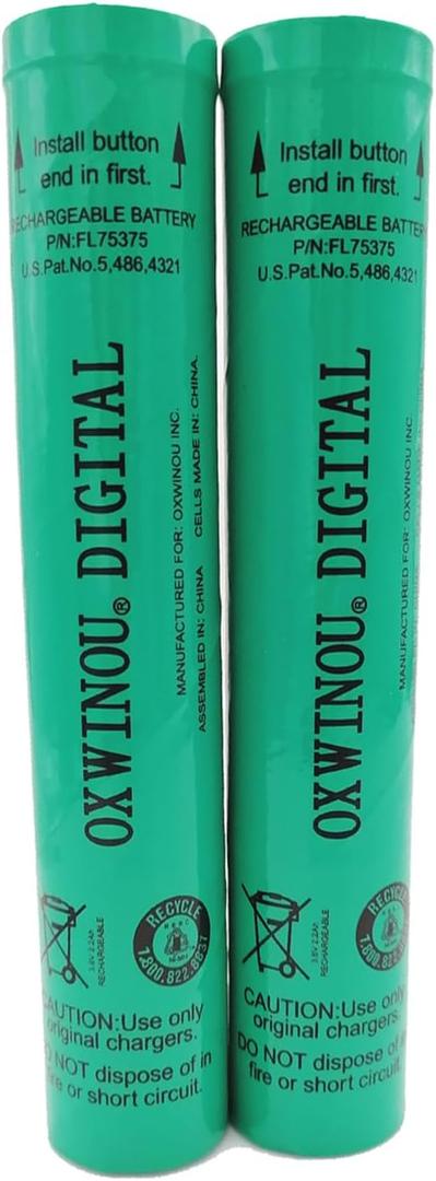 XUNTU 3.6V 2200mAh Battery Compatible with Streamlight Stinger DS LED HP XT 75175 75375 75813 75810 PolyStinger Pelican M9 FL126 Flashlight (2-Pack)