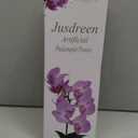 Jusdreen 1 Pcs Glass Vase Artificial Orchid Flower Bonsai Vivid Phalaenopsis Flowers Potting for Home Office Décor, Table Centerpiece Room Decorations 14.5"(Glass Vase/Purple Orchid)