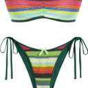 ZAFUL womens Bikini (Large, 63-green)