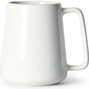 24 OZ Large Coffee Mug, Nice Ceramic Boss Tea Cup with Big Handle for Dad Men Women, Unique Style For Any Kitchen, White