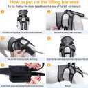 LIANZIMAU Dog Sling for Large Dogs Adjustable Hind Leg Support Lift Harness Senior Canine Mobility Aid Carrier for Back Legs Walking Rehabilitation