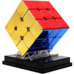 Cyclone Boys 3x3 Speed Cube Magnetic Reflective Mirror,Stickerless Magic Cube (Colorful)
