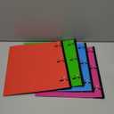 INFUN 1 INCH Telescoping 3 Ring Binder - 4PCS, Portable Plastic Binder with Telescoping Spine ，3 Ring Binders with Foldable Front Cover Holds 8.5" x 11" Paper for School, Office and Homes