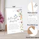2 x Flower Wooden Baby Shower Decor, Late Night Diapers Sign, Boho Baby Shower Decorations with Stand, Table Decorations for Reception for Gender Reveal Night, Newborn Welcome Party Games, 40, 5.6x8 inches
