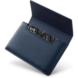 VULKIT Business Card Holders Large Capacity for 30-40 Business Cards with RFID Blocking Magnetic Closure (Navy)