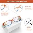 Kerecsen Computer Reading Glasses for Women Blue Light Blocking Glasses for Reading Fashion Pattern Print Eyeglasses for Womens(Mix Color -5, 6.00)