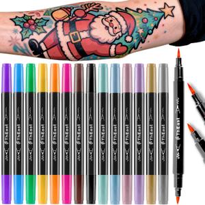 ThEast 15 Colors Face Painting Kit for Kids, Washable Face Paint Markers, Tattoo Markers Body Paint Pens, Halloween Facepaint Makeup, Teen Girl Gifts Trendy Stuff