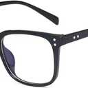 Jcerki Myopia Glasses -4.00 Nearsighted Distance Black Frame Unisex