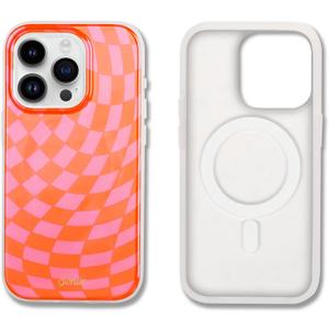 Sonix Case for iPhone 15 Pro | Compatible with MagSafe | 10ft Drop Tested | Checkered | Checkmate Pink