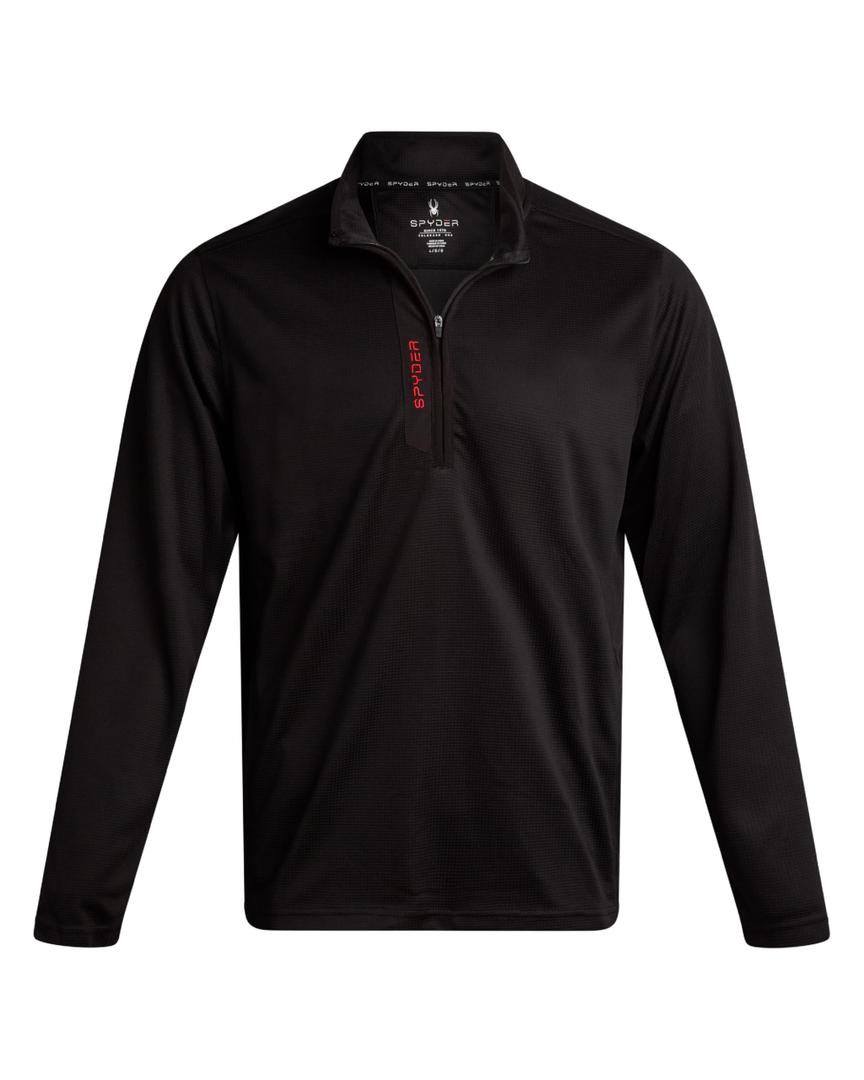Spyder Mens Quarter Zip Pullover - Lightweight Fleece Quarter Zip Mens Pullover UPF 30 Athletic Moisture Wicking Sweatshirt L