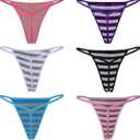 Closecret Cotton G-string, Women Panties Simple Thongs Lightweight Multi-Pack G-string&T-back size S-m