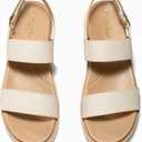 Coutgo Women's Arch Support Adjustable Strap Flat Sandals, 9