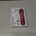 Professional Manicure Pedicure Set - Cordless Electric Foot Nail Care Trimmer Buffer Tools - 5 Speeds, Rechargeable, Thick Nails (Red)