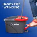 O-Cedar EasyWring Microfiber Spin Mop & BucketFloor Cleaning System + 2 Extra Refills, Red/Gray