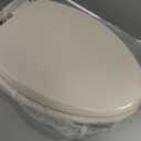 Mayfair Cassel Slow Close Toilet Seat, Easy Clean, Non Slip Premium Wood Seat, Easy Install, Made in USA, Elongated, Bone