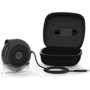Vornado PEBL PAK Portable USB Desk Fan with Magnetic Base, Neoprene Travel Case Stand, 2 Speed Settings, Adjustable Airflow, Personal Cooling for Office, Home and Travel