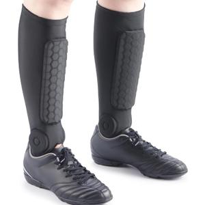Soccer Shin Guards, Soccer Shin Guard Pads with Calf and Ankle Protection, SoccerProtective Equipment for Youth and Adult, SoccerAccessories for Boys and Girls (Large, Black)