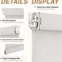 HESTIA No Drill Cordless Blackout Roller Shades, 34"W x 72"H