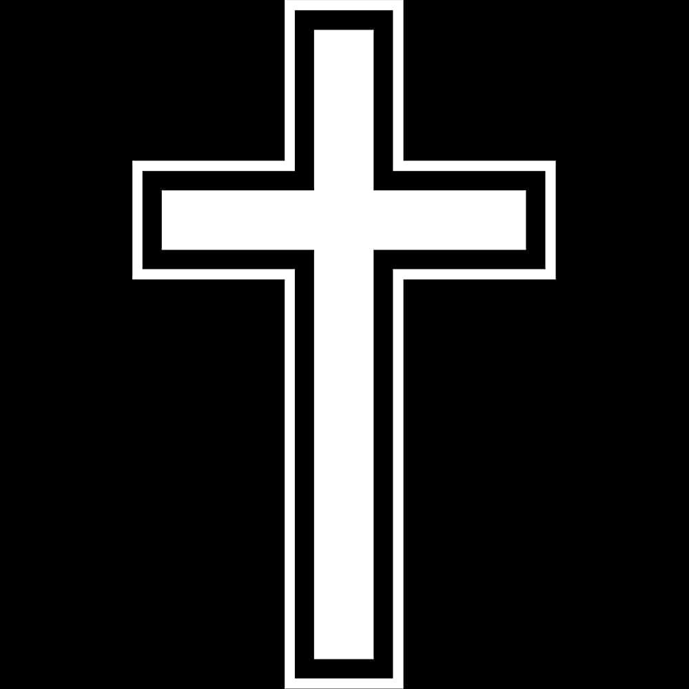 2 Pcs - Decal Stickers of Cross (White) Premium Waterproof Vinyl Decal Stickers for Laptop Phone Accessory Helmet Car Window Mug Tuber Cup Door Wall Decoration - ANDsticd25631WH