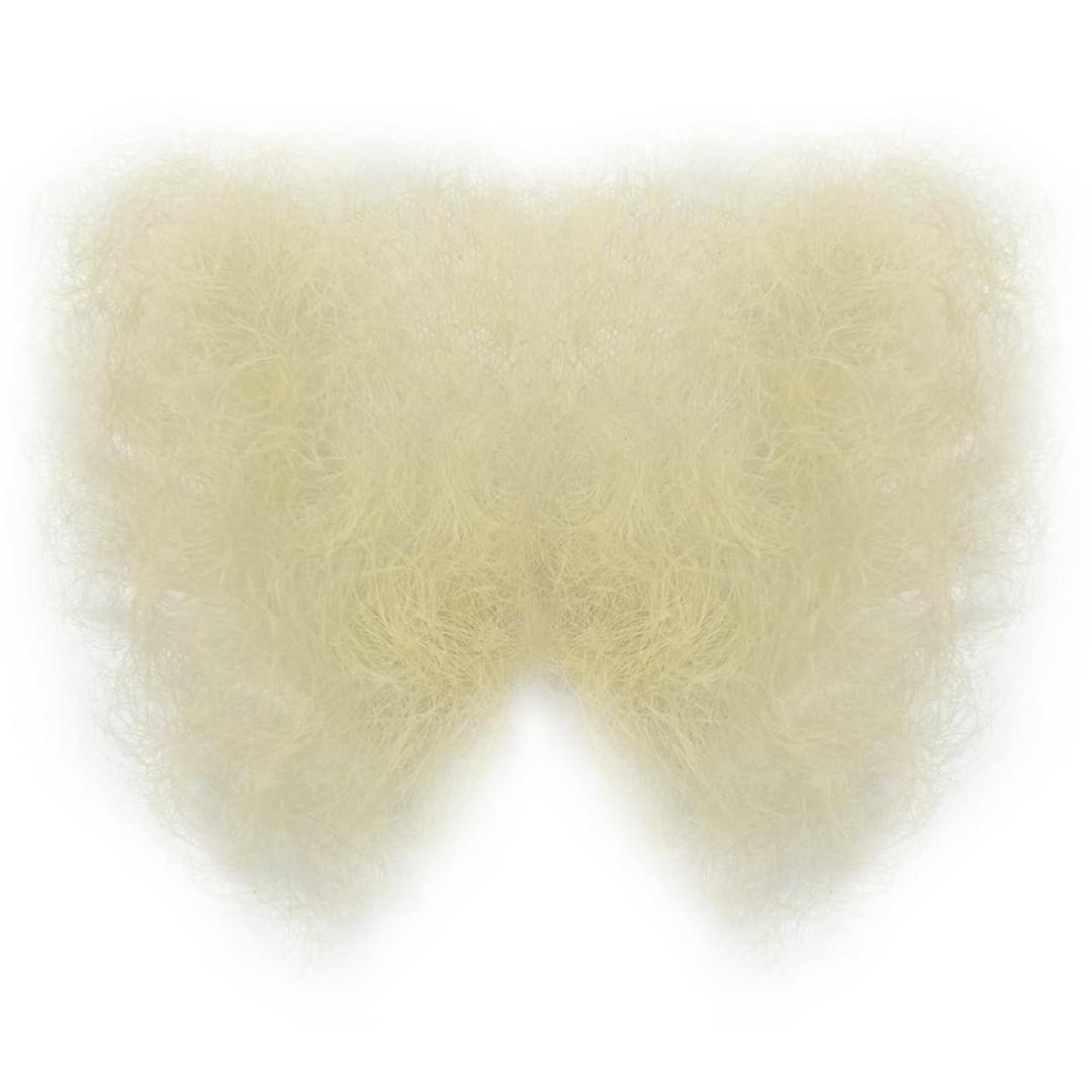 Fake Private Hair Invisible Realistic Bikini Body Hairs Fake Chest Hair Mustache Fake armpit hair 100% Handmade (Yellow)