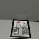 Malden International Designs Black Sleek With Silver Inside Border Picture Frame, 5x7, Black