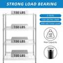 4-Shelf Adjustable Metal Wire Shelving,Chrome,36"L x 14"W x 54"H