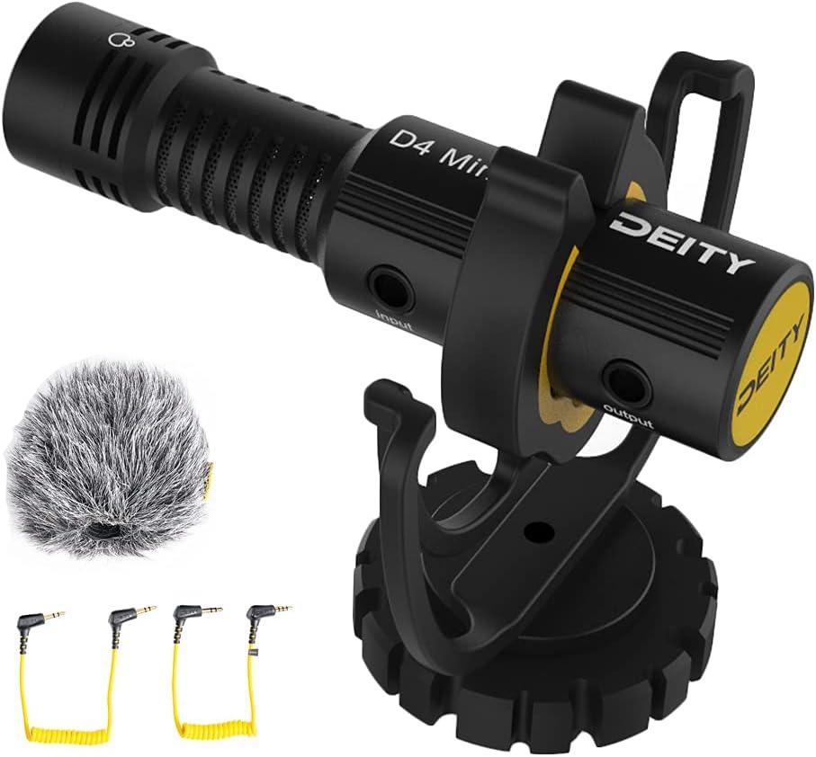 Deity V-Mic D4 Mini Microphone On-Camera Interview Mic Super Cardioid Compact Perfect for Vlog Pocket Cam DSLR Camera,Podcast, Voice Dictation,Recording YouTube, Interview, Video Conference