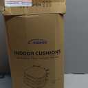 Chair Cushions for Dining Chairs, D-Shaped Seat Cushions with Removable Washable Cover and Ties, Chair Pads for Kitchen, Indoor Dining Room, Patio Chairs, 17'' x 16'', Set of 4, Beige