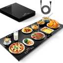 Electric Food Warming Tray for Parties Buffet, 3-in-1 Modular Food Warmer Trays with Independent 10 Temp Setting and Timer, 35.4''x15.7'' Tempered Glass Heat Plates for Catering & Gatherings