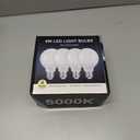 G25 LED Light Bulb, Round Vanity Light Bulbs for Bathroom, 40W LED Equivalent, Daylight White 5000K, Globe Light Bulbs E26 Base, 600LM, Non-Dimmable, 4-Pack