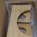 AmazerBath 7 Inches Bamboo Toilet Stool Squat for Adult, Foldable Squatting Potty Stools for Bathroom, 0.79" Thickness Poop Stool with Non-Slip Strip, Space-Saving, No Assembly Required, Natural Color