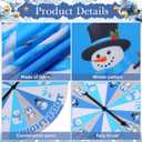 Capoda 2 Pcs Winter Party Game Winter Twist Poses Mat with Spinner Christmas Party Twisting Yoga Poses Floor Mat Spinner for Holiday Family Classroom School Activity