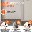 Door Draft Stopper for Bottom of Door, Adjustable Weather Stripping Door Seal for Cold Insulation, Under Door Sweep for Exterior & Interior Doors, Door Bottom Seal Blocker Noise (78inch,Grey) (Gray)