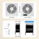 2PCS 8" Room to Room Fan with Remote, 320 CFM Room to Room Air Transfer Fan, 10 Speeds Quiet DC Motor Through Wall Fan & Exhaust Vent for Bedroom, Laundry, Kitchen, Garage, ETL Certified