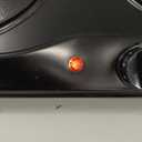 OVENTE Countertop Infrared Double Burner, 1700W Electric Hot Plate and Portable Stove with 7.75" and 6.75" Ceramic Glass Cooktop, 5 Level Temperature Setting and Easy to Clean Base, Black BGI102B