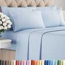 King 6 Piece Sheet Set - Comfy, Breathable & Cooling - Hotel Luxury Bedding for Women, Men, Kids, Teens and Children - 1 Flat & 1 Fitted Sheet & 4 Pillowcases w/ Deep Pockets - Wrinkle Free - Sky Blue