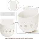 Bath Toy Organizer for Tub with Suction Cup - Silicone Bath Toy Storage Holder, Bathtub Toys Organizer and Holder for Easy Access & Sorting，White