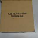 2 Tier Lazy Susan Organizer, 9.25'' Lazy Susan Turntable for Cabinet, Stackable Turntable Organizer Rotating Spice Rack Organization for Kitchen Countertop, Pantry, Bathroom, Clear 